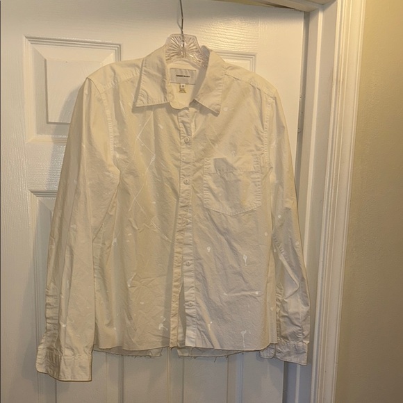 Current/Elliott women’s Cream Button-Down Shirt - Picture 1 of 8